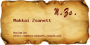 Makkai Zsanett névjegykártya